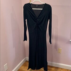 CORTEFIEL Black Elegant Sheath Dress - Ribbed - Size 4